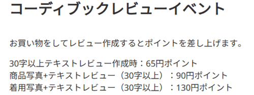 Codibook(コーディブック)レビュー投稿キャンペーン【最大130円分ポイント】