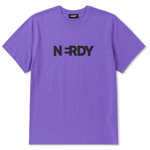 NERDY(ノルディ)クーポン・キャンペーンセール【Tシャツ】ロゴ【パープル】